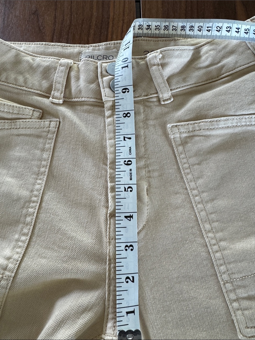 Pilcro Anthropologie Cream Ecru Straight Leg Utility Jeans Size 26 - Picture 7 of 8